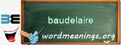 WordMeaning blackboard for baudelaire